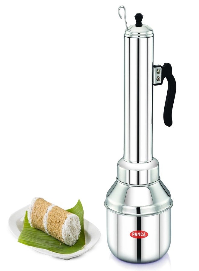 PANCA Stainless Steel Puttu Kudam Maker with Steamer Plate | Traditional Puttu Kutti with Lid & Stick | Puttu Maker for Cooker Use | Puttu Kozha Puttumakker - 1.5 Litre - Image 1